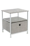 Sorbus Nightstand 1-drawer Shelf Storage In Grey