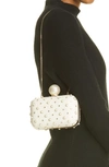 Jimmy Choo Embellished Cloud Clutch Bag In Pearl Mix