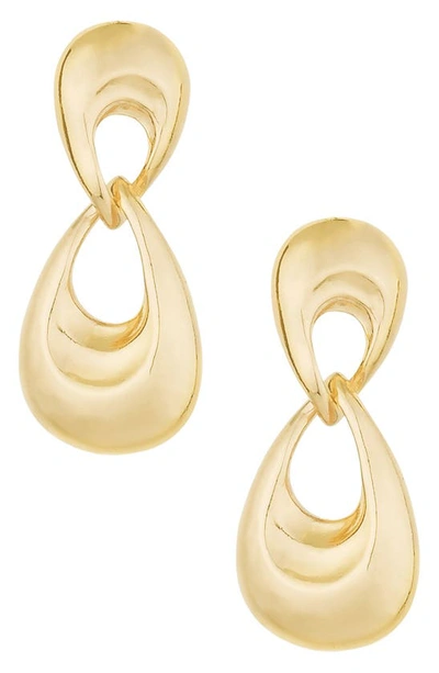 Ettika Infinity Drop Earrings In Gold