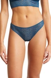 Dkny Modern Lace Thong In Poseidon