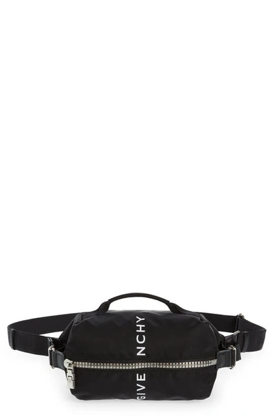 Givenchy G-zip Nylon Belt Bag In 001-black