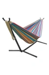 Sorbus Brazilian Double Hammock With Stand In White