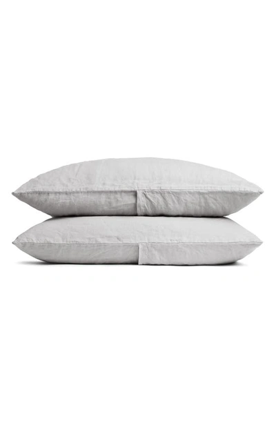 Parachute Set Of 2 Linen Pillowcases In Gray