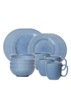 Juliska Puro Chambray 16 Piece Dinnerware Set, Service For Four