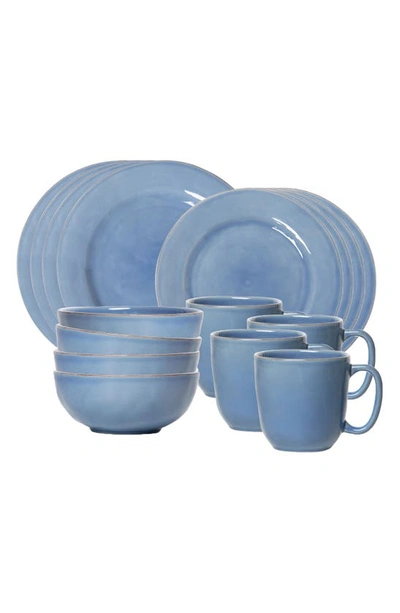 Juliska Puro Chambray 16 Piece Dinnerware Set, Service For Four