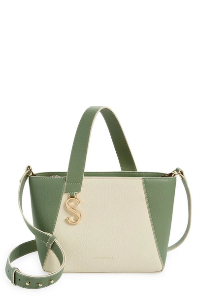 Strathberry S Cabas Mini In White / Green