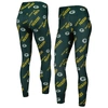 Concepts Sport Green Green Bay Packers Breakthrough Allover Print Leggings In Green