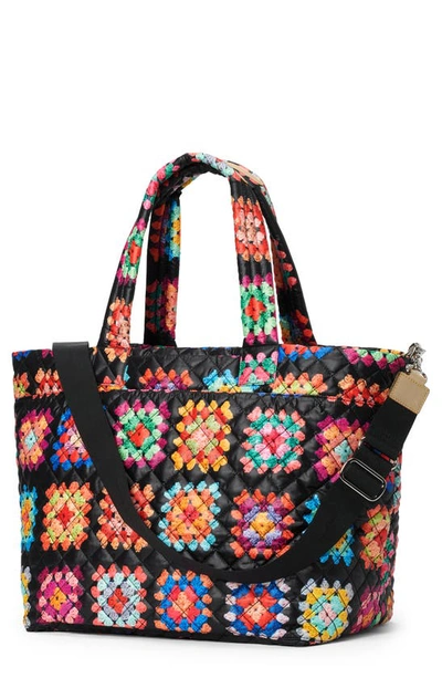 Mz Wallace Metro Deluxe Large Printed Tote Bag In Multi Flower Quilt