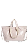 Isabel Marant Wardy Leather Tote In Pearl Rose