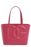 Dolce & Gabbana Leather Tote In Light Lilac