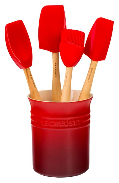 Le Creuset Craft Series 5pc Utensil Set In Red