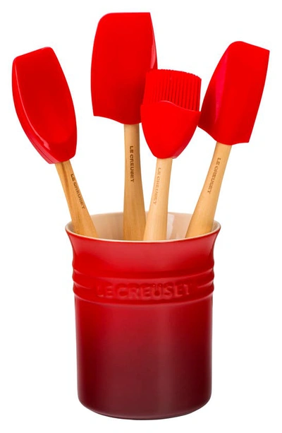 Le Creuset Craft Series 5pc Utensil Set In Cerise