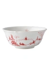 Juliska Country Estate Winter Frolic Ruby Cereal/ice Cream Bowl In Ruby