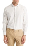 Mizzen + Main Leeward Geometric Print Button-up Shirt In White Gray Geo