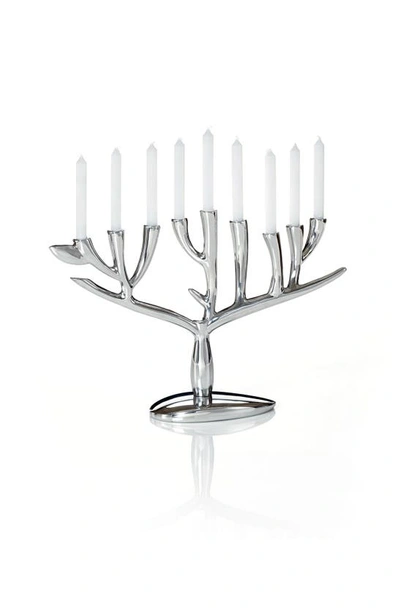 Nambe Tree Of Life Menorah In Silver