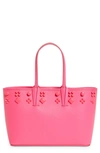 Christian Louboutin Cabata Small Empire Spikes Leather Tote Bag In Poupidou