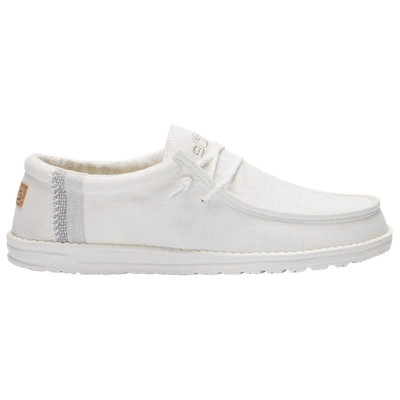 Heydude Mens  Wally Linen In White/white