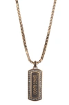 ICON TRADE SERVICES SIGNATURE CRYSTAL STONE DOG TAG NECKLACE