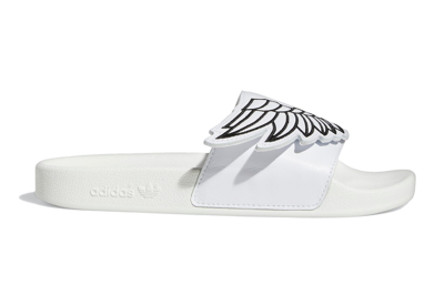 Pre-owned Adidas Originals Adidas Adilette Slides Jeremy Scott Wings White In Cloud White/core Black/cloud White