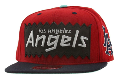 Pre-owned American Needle Los Angeles Angels Retro Snapback Cap Red/navy