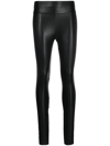 WOLFORD HIGH-RISE FAUX-LEATHER LEGGINGS