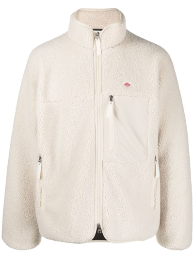 Danton Logo-appliquéd Fleece And Shell Jacket In Neutrals