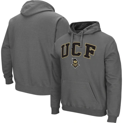 Colosseum Men's  Charcoal Ucf Knights Arch & Logo Pullover Hoodie