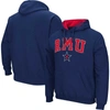 Colosseum Men's Navy Gw Colonials Arch And Logo Pullover Hoodie In Navy