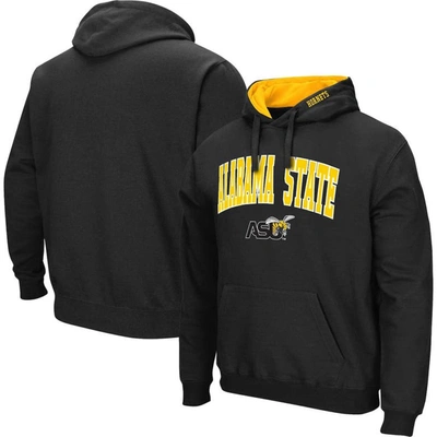Colosseum Men's  Black Alabama State Hornets Arch & Logo Pullover Hoodie