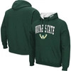 Colosseum Men's  Green Wayne State Warriors Arch & Logo Pullover Hoodie In Green