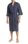 Majestic Sunset Blues Stripe Robe In Dark Navy