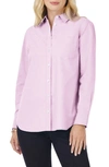 Foxcroft Non-iron Boyfriend Button-up Shirt In Lilac Bloom