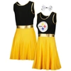 JERRY LEIGH BLACK/GOLD PITTSBURGH STEELERS GAME DAY COSTUME DRESS SET