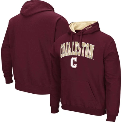 Colosseum Men's  Maroon Charleston Cougars Arch & Logo Pullover Hoodie
