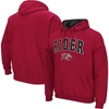 Colosseum Men's  Cranberry Rider Broncs Arch & Logo Pullover Hoodie In Red