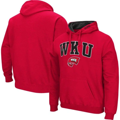 Colosseum Men's  Red Western Kentucky Hilltoppers Arch & Logo Pullover Hoodie