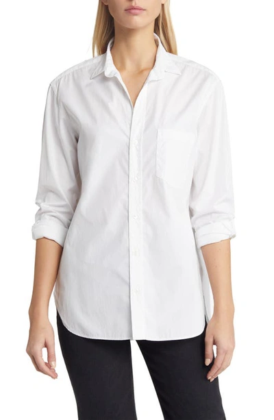 Frank & Eileen Joedy Cotton Button-up Shirt In White Superluxe