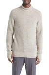 OLIVER SPENCER TALBOT TWEED WOOL BLEND TURTLENECK SWEATER