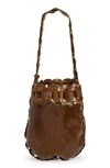 Sc103 Links Leather Tote In Mahogany