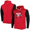 Fanatics Men's  Red, Black Chicago Bulls Big And Tall Bold Attack Pullover Hoodie In Red
