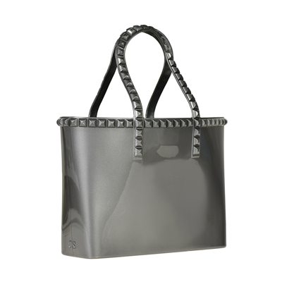 Carmen Sol Seba Mid Tote Jumbo Studs In Gunmetal