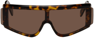 Retrosuperfuture Tortoiseshell Zed Sunglasses In Burnt Havana
