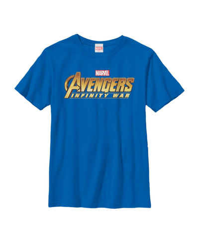 Marvel Kids' Boy's  Avengers: Avengers: Infinity War Filled Logo Child T-shirt In Royal Blue