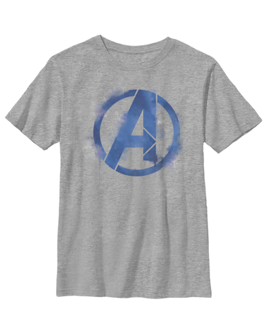 Marvel Kids' Boy's  Avengers: Endgame Smudged Logo Child T-shirt In Athletic Heather