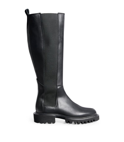 Allsaints Leather Maeve Boots In Black