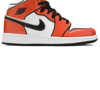 NIKE Kids Unisex Air Jordan 1 Mid Se Sneaker in Turf Orange/Black/White
