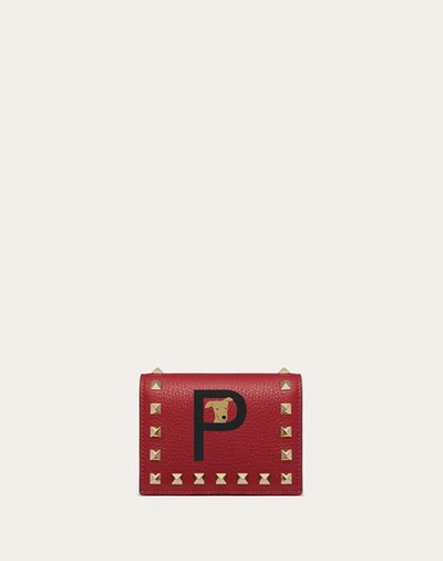 Valentino Garavani Garavani Rockstud Pet Customizable Wallet Woman Rosso V./nero Uni