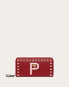 Valentino Garavani Garavani Rockstud Pet Customizable Zip Wallet Woman Red V./poudre Uni
