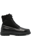 CALVIN KLEIN PADDED-PANEL LACE-UP BOOTS
