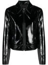 KARL LAGERFELD PATENT FAUX LEATHER JACKET